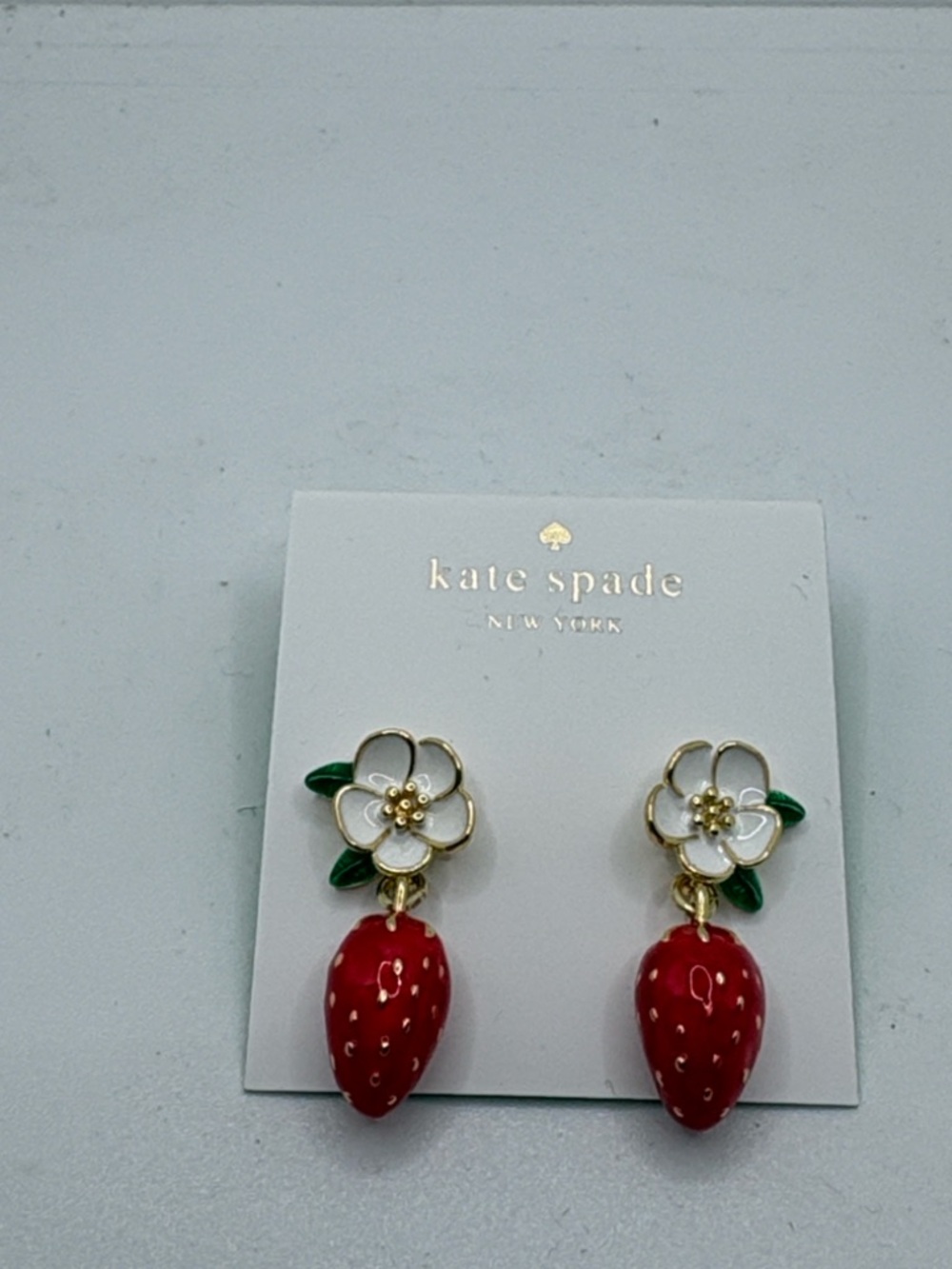 kate spade Red and White Strawberry Drop Earrings - Picture 3 of 6